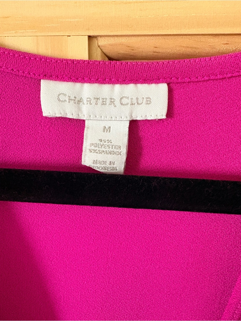 Charter Club Draped Faux-Wrap Camisole in Fuchsia - Picture 2 of 3